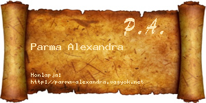 Parma Alexandra névjegykártya